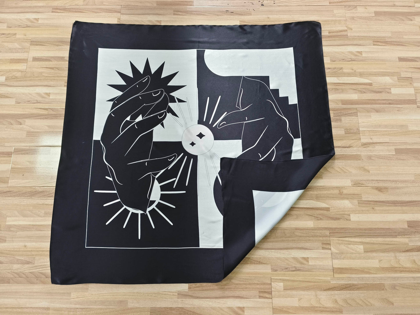 Yin-Yang Hands Silk Scarf