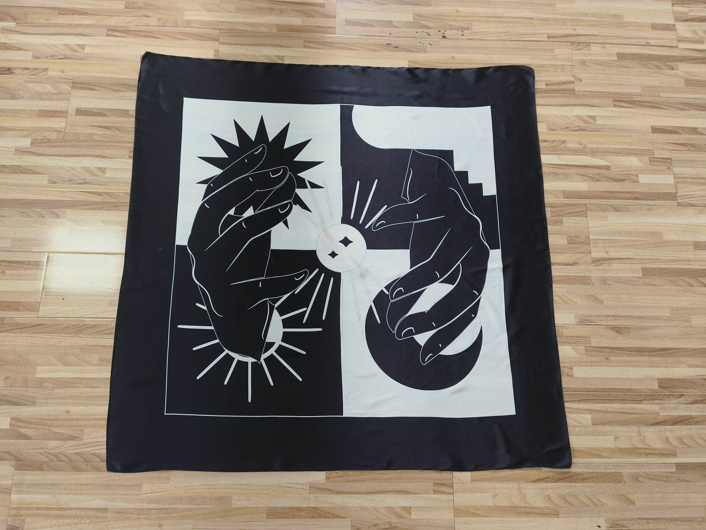 Yin-Yang Hands Silk Scarf